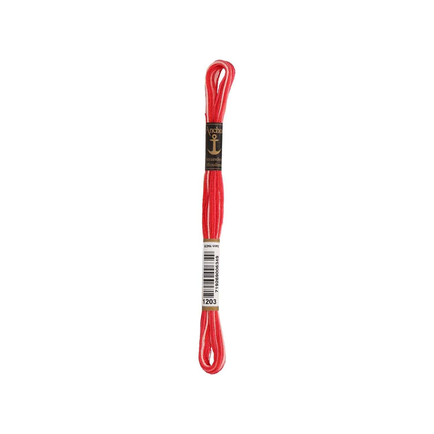 Anchor Coats Sticktwist 8m 01203 Rot Ombre