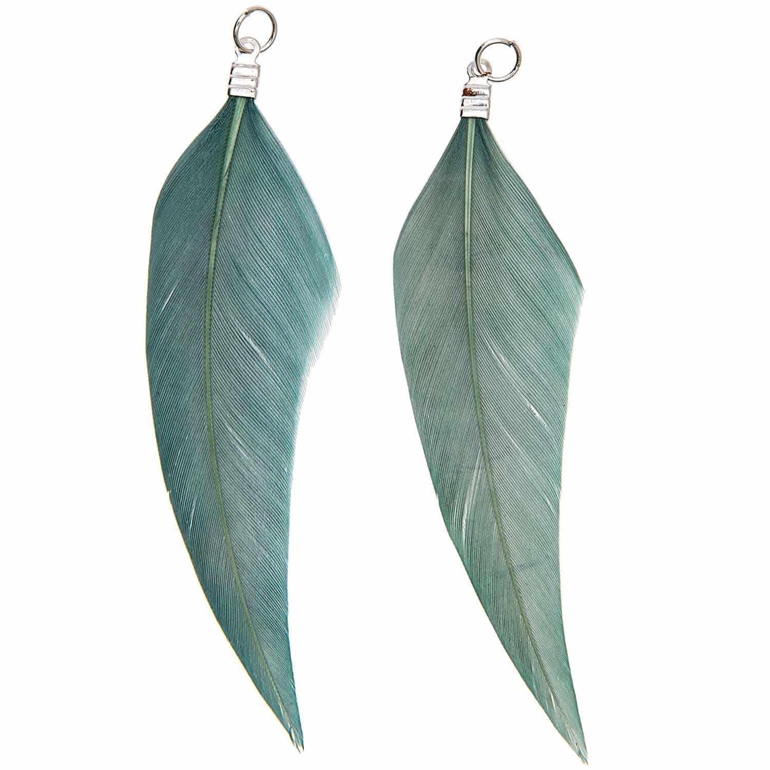 Rico Design Federn mit Öse 2 Stück Smokey Mint