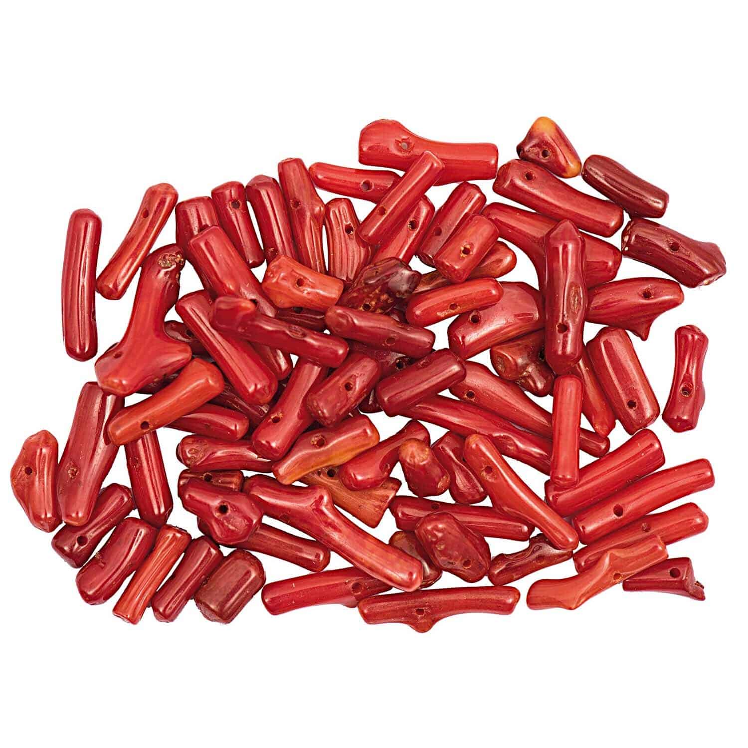 Rico Design Halbedelstein Splitter 18g Koralle Lang