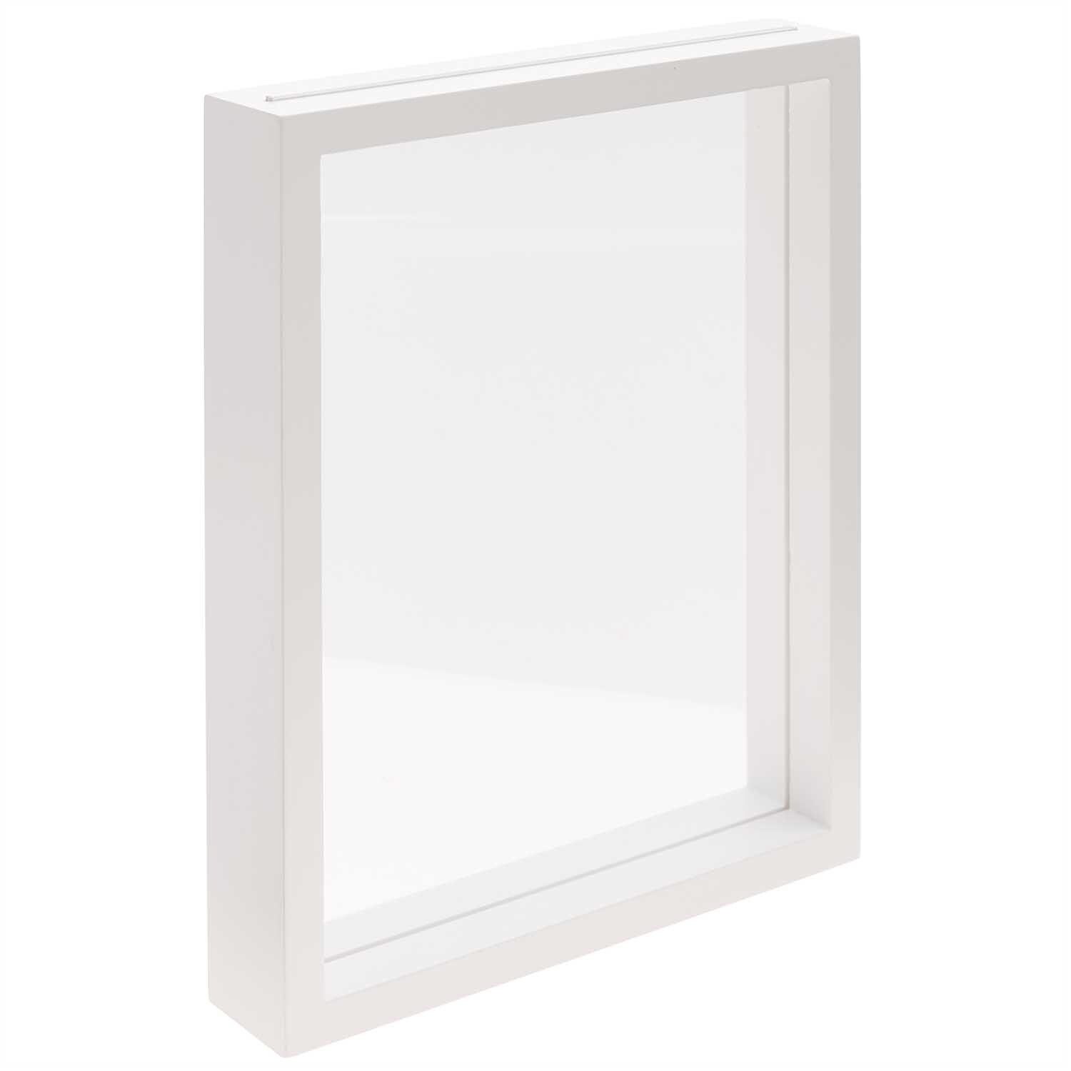 Rico Design Holzrahmen mit doppelter Acrylscheibe natur 20x25cm Weiß
