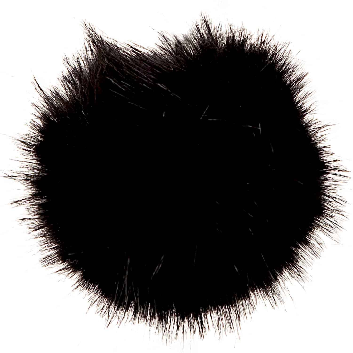 Rico Design Kunstfellbommel 13cm Schwarz