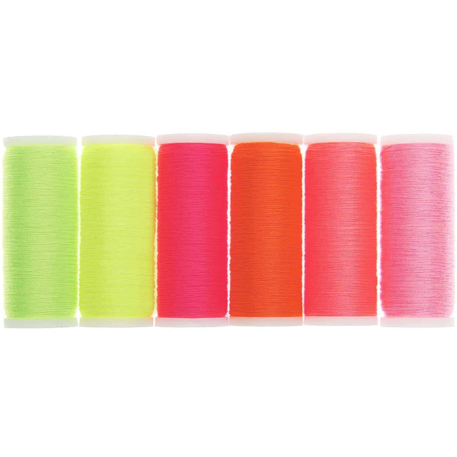 Rico Design Nähgarn Set Neon 6x 100m