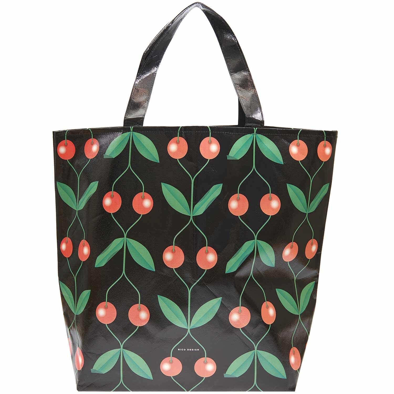 Rico Design Paper Poetry Shopper Kirschen schwarz 54x43x20cm