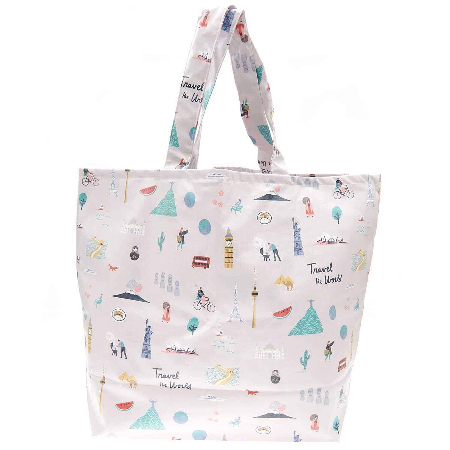 Rico Design Shopper Travel the World flieder 41x55x19cm