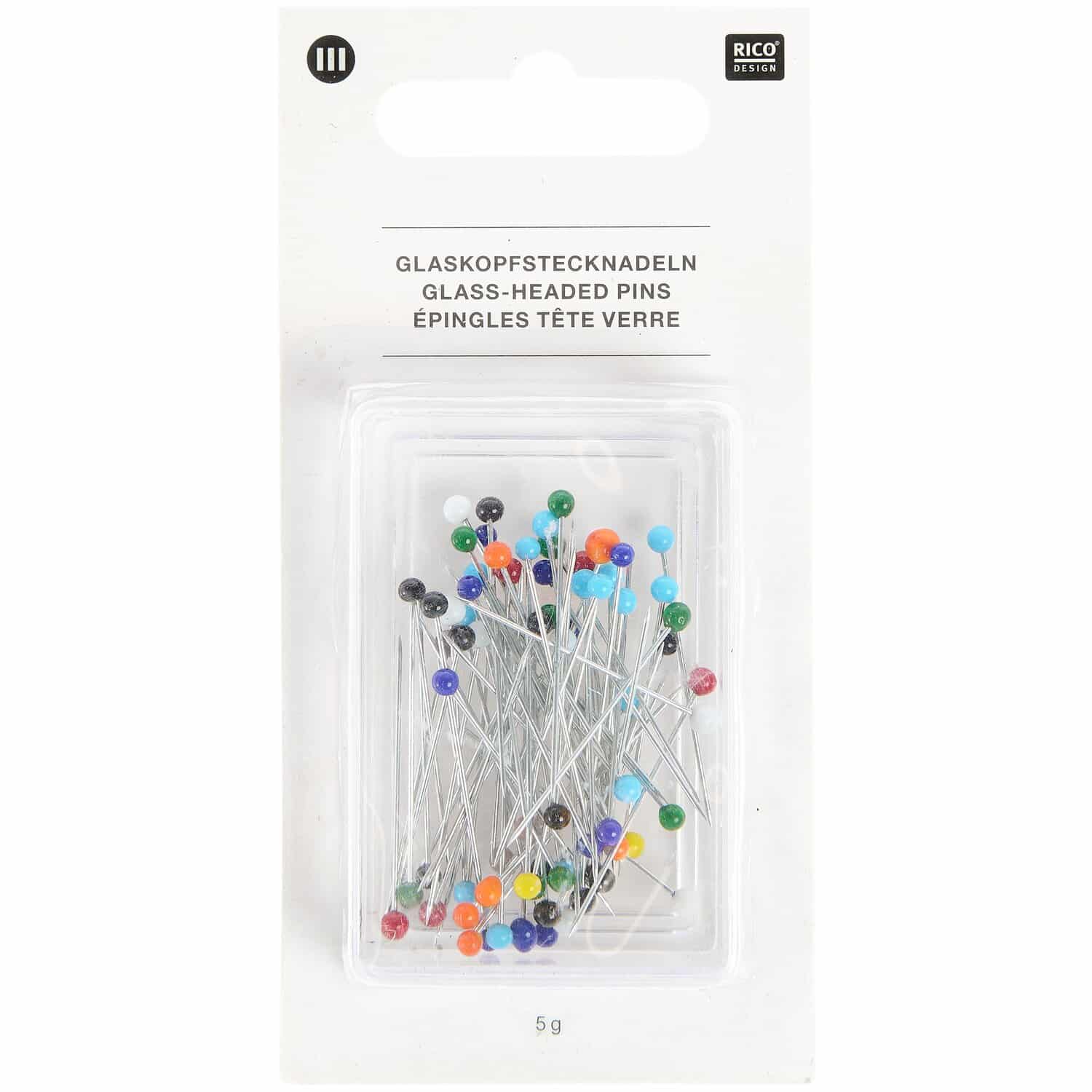Rico Design Stecknadeln mit Glaskopf 5g