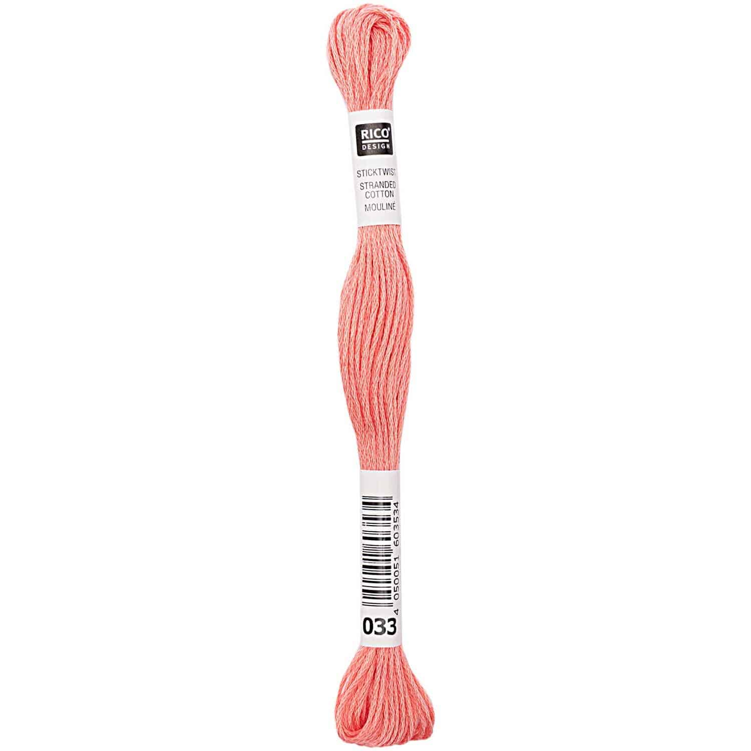 Rico Design Sticktwist 8m 033 Lachsrot