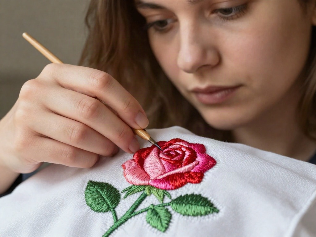 Blumen sticken