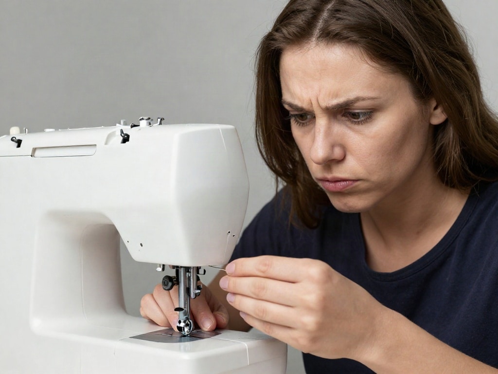Nähmaschine lässt Stiche aus